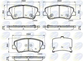 COMLINE CBP32152 - PASTILLA DE FRENO