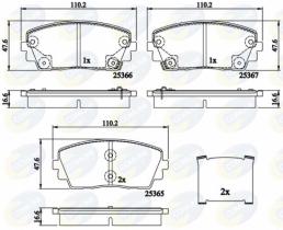 COMLINE CBP32159 - PASTILLA DE FRENO