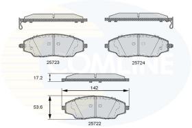 COMLINE CBP36083 - PASTILLA DE FRENO