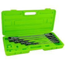 JBM 53018 - SET 6 LLAVES ARTICULADAS CON TRINQUETE EN MALETIN