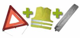 JBM 53092 - KIT EMERGENCIA BOLSA MINI GRIS+TRIANGULO+CHALECO