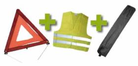 JBM 53093 - KIT EMERGENCIA BOLSA MINI NEGRA+TRIANGULO+CHALECO