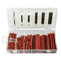JBM 53376 - ESTUCHE TUBOS TERMORETRACTILES ROJOS 127PCS