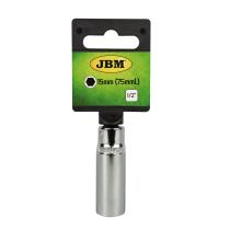 JBM 13654 - VASO 75MM LARGO,15MM HEX.1/2"CROMADO