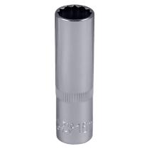 JBM 14510 - VASO 12 CANTOS 1/2"75MM LARGO 16MM CROMADO