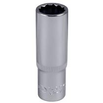 JBM 14511 - VASO 12 CANTOS 1/2"75MM LARGO 18MM CROMADO