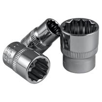 JBM 14519 - VASO CORTO 12 CANTOS 3/8"13MM-CROMADO