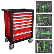 JBM 53686 - CARRO HERRAMIENTAS 7 CAJONES-ROJO