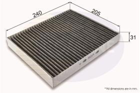 MOTAQ LVCF593 - FILTRO DE HABITCULO DE CARBON ACTIVO