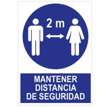 JBM 14810 - POSTER CARTULINA A3 CON"MANTENER LA DISTANCIA SEGURIDAD"