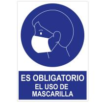 JBM 14813 - POSTER CARTULINA A3 CON"ES OBLIGATORIO EL USO LA MASCARILLA"