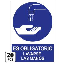 JBM 14819 - PAQUETE 20 POSTERS"ES OBLIGATORIO LAVARSE LAS MANOS"