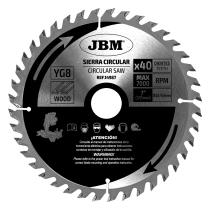 JBM 14987 - HOJA SIERRA CIRCULAR 40T 185MM PARA MADERA PARA REF.60022