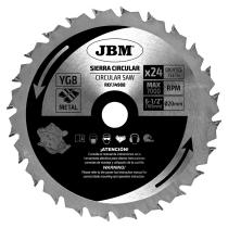 JBM 14988 - HOJA SIERRA CIRCULAR 24T 165MM PARA METAL PARA REF.60007