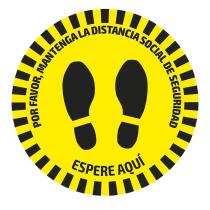 JBM 53843ES - ETIQUETA ADHESIVA REDONDA SENALIZACION PARA SUELOS-DISTANCIA