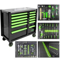 JBM 53939 - CARRO HERRAMIENTAS CON 12 CAJONES-VERDE-ARMADO