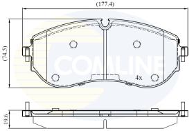 COMLINE CBP02528 - PASTILLA DE FRENO