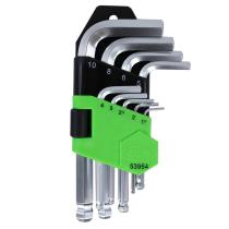 JBM 53954 - SET 9 LLAVES ALLEN CORTAS CON PUNTA REDONDA