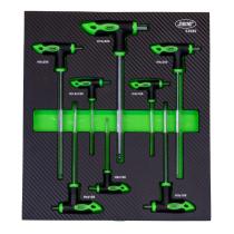 JBM 53980 - SET DE 8 LLAVES ALLEN EN FORMA DE "T"