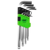 JBM 54005 - SET 9 LLAVES ALLEN EN PULGADA CON PUNTA REDONDA