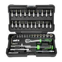JBM 54109 - ESTUCHE HERRAMIENTAS 46 PIEZAS CON VASOS HEXAGONALES 1/4"CIN