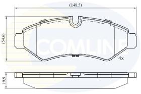 COMLINE CBP02762 - PASTILLA DE FRENO COMLINE