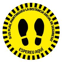 JBM 53843CA - ETIQUETA ADHESIVA REDONDA SENALIZACION PARA SUELOS-DISTANCIA