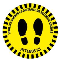 JBM 53843FR - ETIQUETA ADHESIVA REDONDA SENALIZACION PARA SUELOS-DISTANCIA