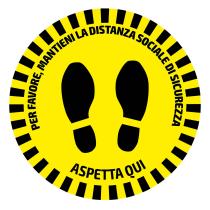 JBM 53843IT - ETIQUETA ADHESIVA REDONDA SENALIZACION PARA SUELOS-DISTANCIA