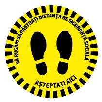 JBM 53843RO - ETIQUETA ADHESIVA REDONDA SENALIZACION PARA SUELOS-DISTANCIA