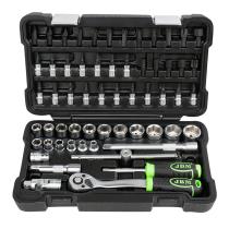 JBM 54277 - ESTUCHE HERRAMIENTAS 3/8" 59 PIEZAS CON VASOS HEXAGONALES CI