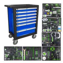JBM 54501 - CARRO HERRAMIENTAS ESPECIAL KIT CALADO 7 CAJONES AZUL