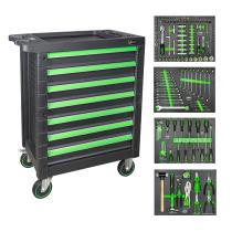 JBM 54553 - CARRO HERRAMIENTAS 7 CAJONES IGUALES VERDE