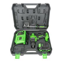 JBM 60047C - TALADRO PERCUTOR 2 VELOCIDADES A BATERIA CON MALETIN