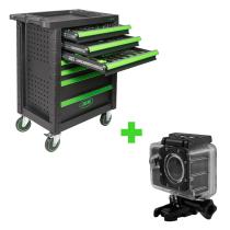 JBM SERIE385 - PROMO CARRO HERRAMIENTAS 7 CAJONES VERDE 53904+CAMARA DEPORT