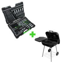 JBM SERIE389 - PROMO ESTUCHE HERRAMIENTAS 216 PIEZAS 54034+BARBACOA CON PAR