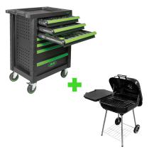 JBM SERIE394 - PROMO 53904 CARRO HERRAMIENTAS 7 CAJONES+53931 BARBACOA CON