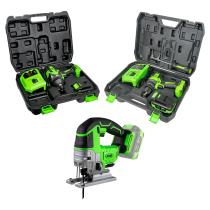 JBM SERIE445 - 60047C TALADRO PERCUTOR 2 VELOCIDADES+60044C PISTOLA IMPACTO