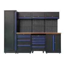 JBM 44327A - CONJUNTO MUEBLES MODULARES PARA TALLER(18 PCS)-AZUL