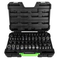 JBM 54539 - MALETIN VASOS Y PUNTAS TORX/TORX PLUS 77 PIEZAS
