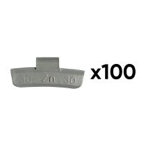 JBM 54671 - CAJA 100 CONTRAPESAS ZINC GRAPA 30GR.ESPECIAL LLANTA ALEACIO