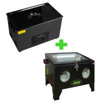 JBM SERIE491 - LIMPIADOR PIEZAS ULTRASONICO 30L+MAQUINA CHORREADORA ARENA 9