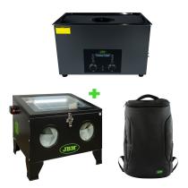 JBM SERIE491M - LIMPIADOR PIEZAS ULTRASONICO 30L+MAQUINA CHORREADORA ARENA 9