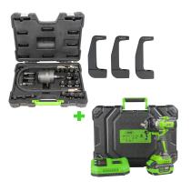 JBM SERIE496 - EXTRACTOR INYECTORES NEUMATICO+JUEGO 3 ADAPTADORES+PISTOLA D