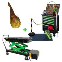 JBM SERIE498P - CARRO HERRAMIENTAS 7 CAJONES VERDE ESPECIAL VDE+MESA HIDRAUL