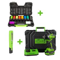 JBM SERIE539 - PISTOLA IMPACTO BRUSHLESS A BATERIA 1/2"+PORTATIL TALLER+KIT