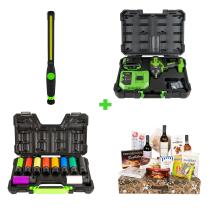 JBM SERIE540C - KIT 10 VASOS IMPACTO 1/2+PISTOLA IMPACTO A BATERIA+PORTATI