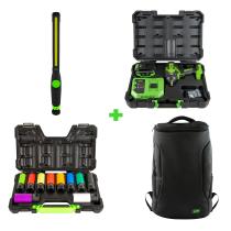 JBM SERIE540M - KIT 10 VASOS IMPACTO 1/2+PISTOLA IMPACTO A BATERIA+PORTATI